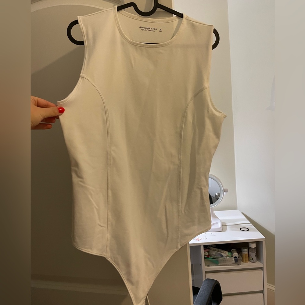 Abercrombie white bodysuit, XL